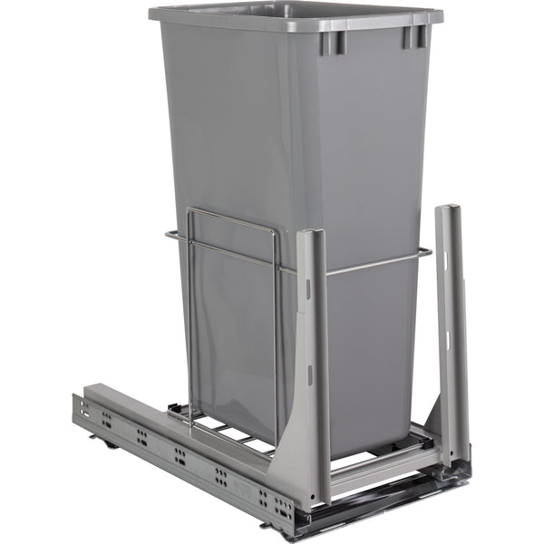 50qt Wire Single Trashcan Pullout with Soft-close Slides