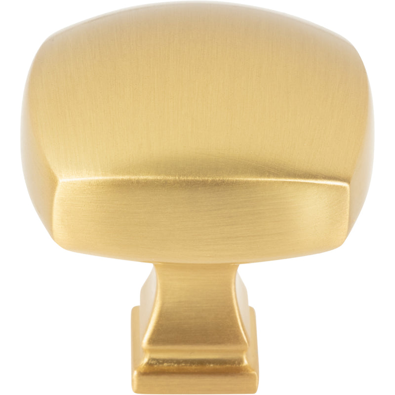 1-3/8" Overall Length Brushed Gold Square Audrey Cabinet Knob