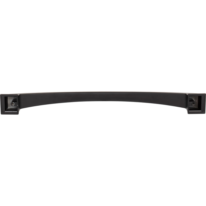 12" Center-to-Center Matte Black Arched Roman Appliance Handle