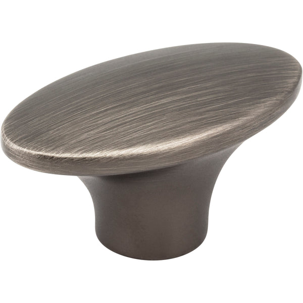 1-7/8" Overall Length Brushed Pewter Oval Hudson Cabinet Knob