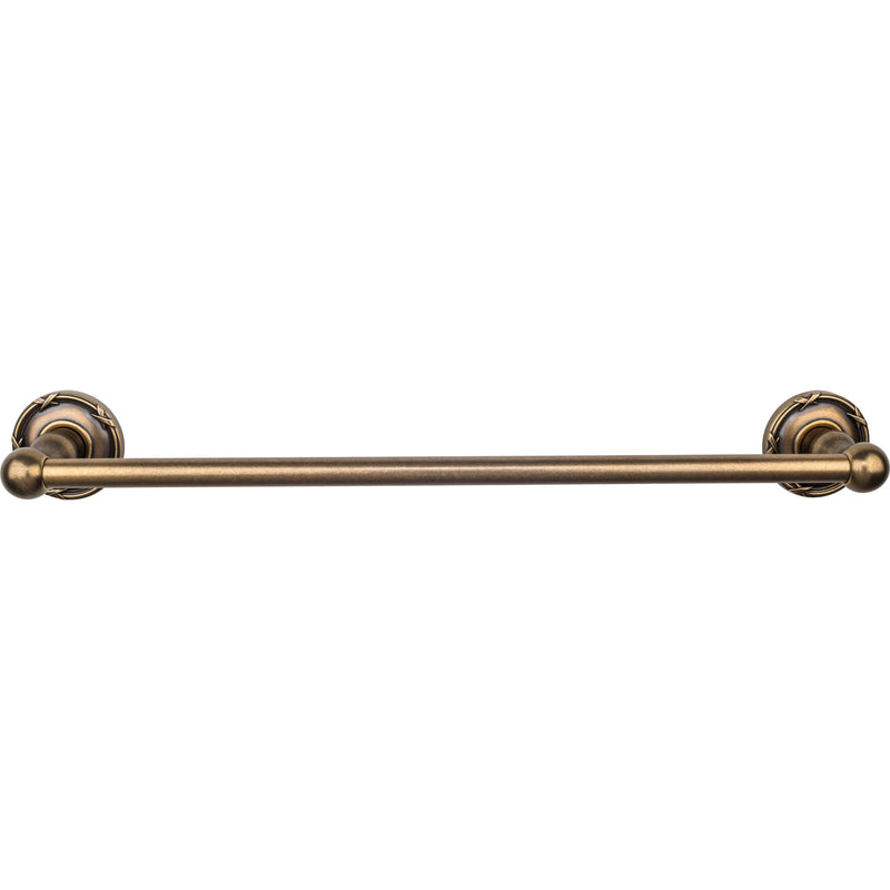 Edwardian Bath Towel Bar 18 Inch Single - Ribbon Bplate German Bronze