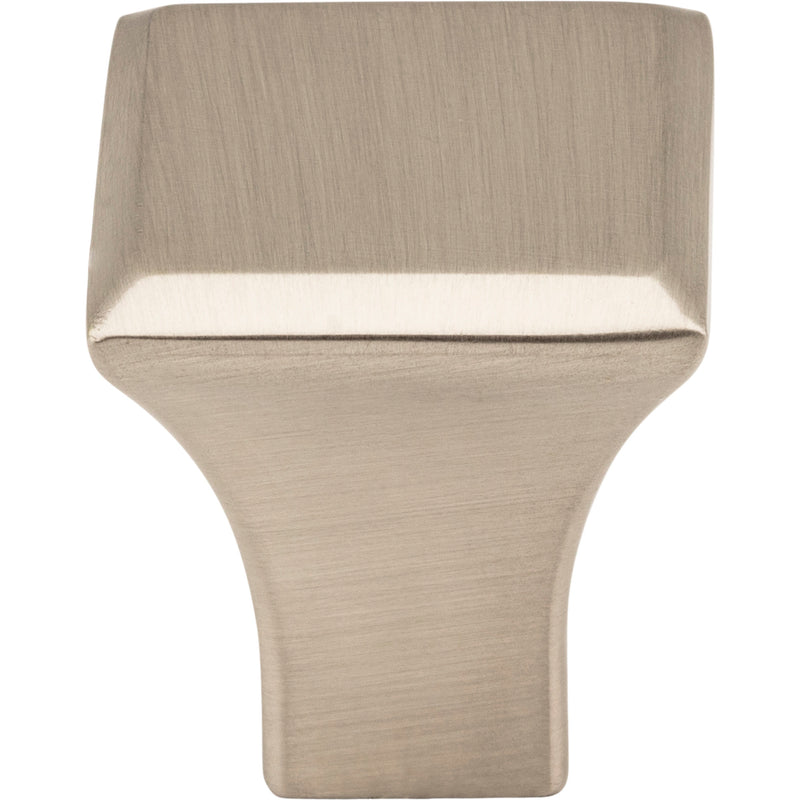 7/8" Overall Length Satin Nickel Square Marlo Cabinet Knob