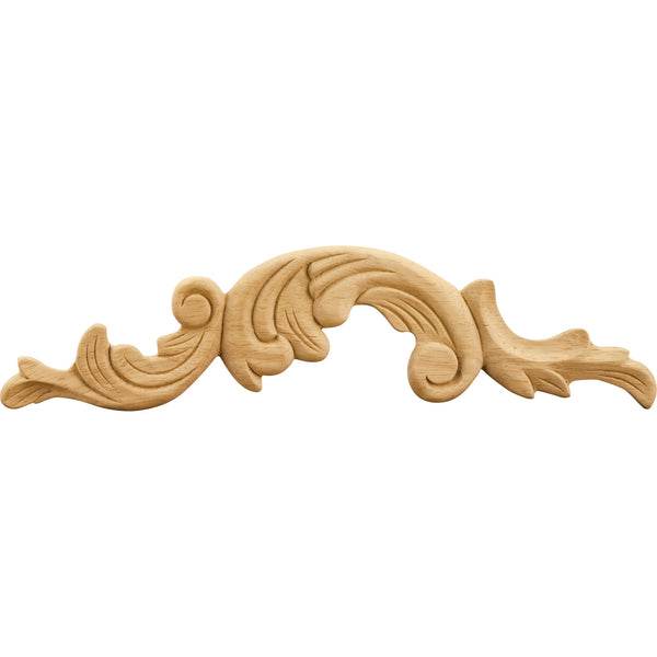 12-1/4" W x 1/4" D x 3" H Right Maple Acanthus Appliqué