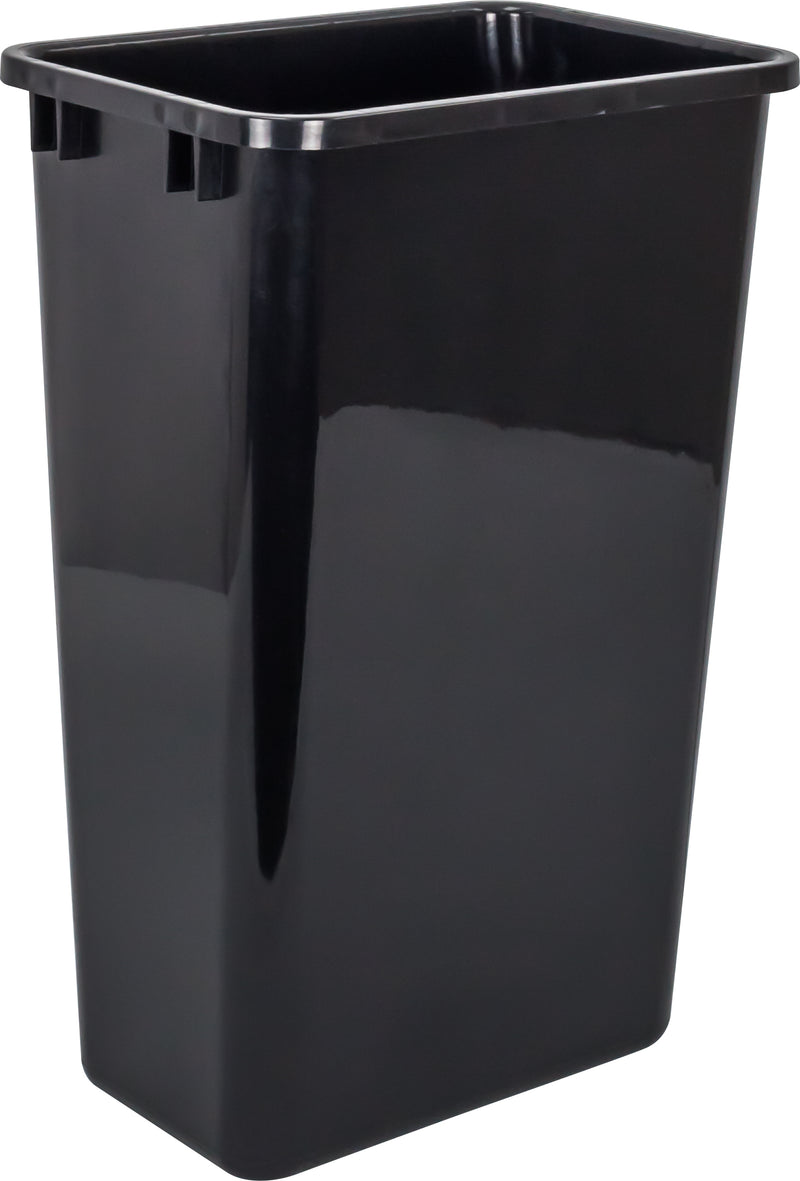 Single Black 50 Quart Top-Mount Trashcan Pullout for 15" Opening