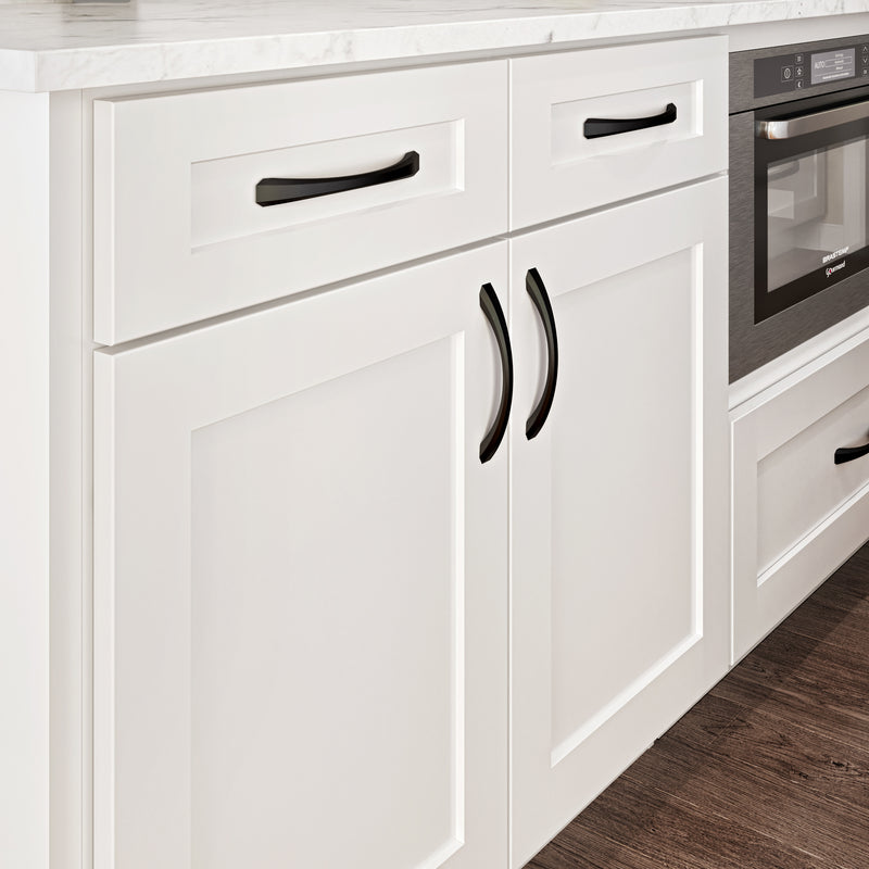 18" Center-to-Center Matte Black Wheeler Appliance Handle