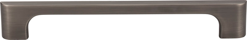 160 mm Center-to-Center Brushed Pewter Asymmetrical Leyton Cabinet Pull