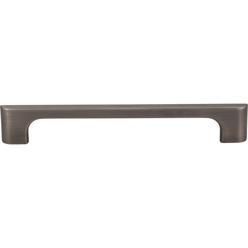 160 mm Center-to-Center Brushed Pewter Asymmetrical Leyton Cabinet Pull