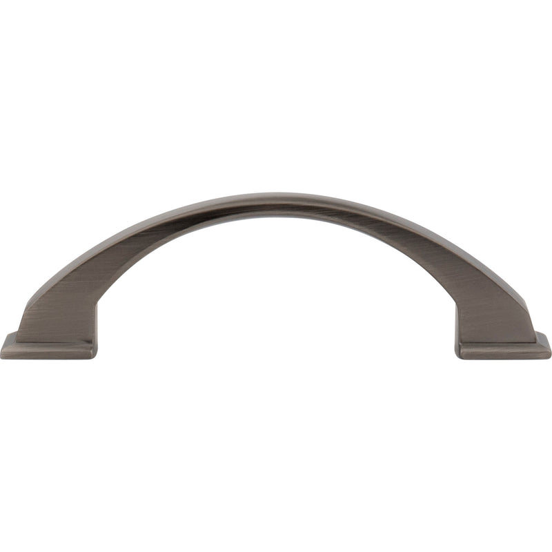 96 mm Center-to-Center Brushed Pewter Arched Roman Cabinet Pull