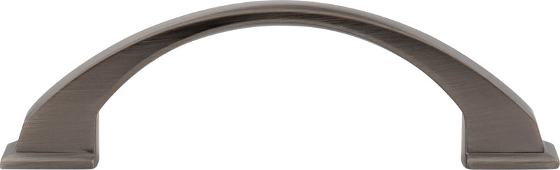 96 mm Center-to-Center Brushed Pewter Arched Roman Cabinet Pull