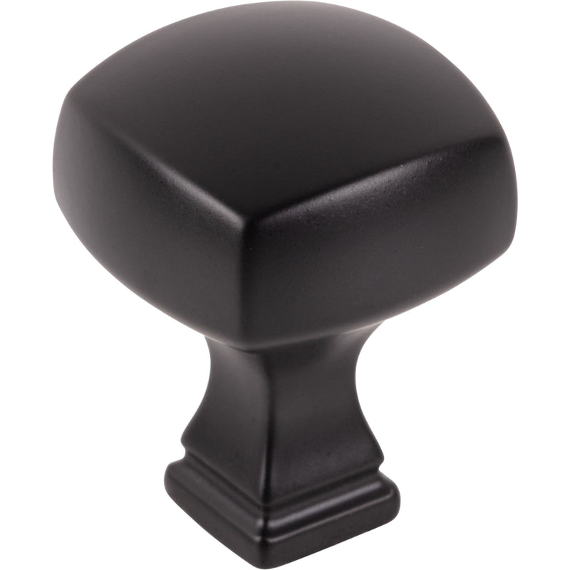 1-1/8" Overall Length Matte Black Square Audrey Cabinet Knob