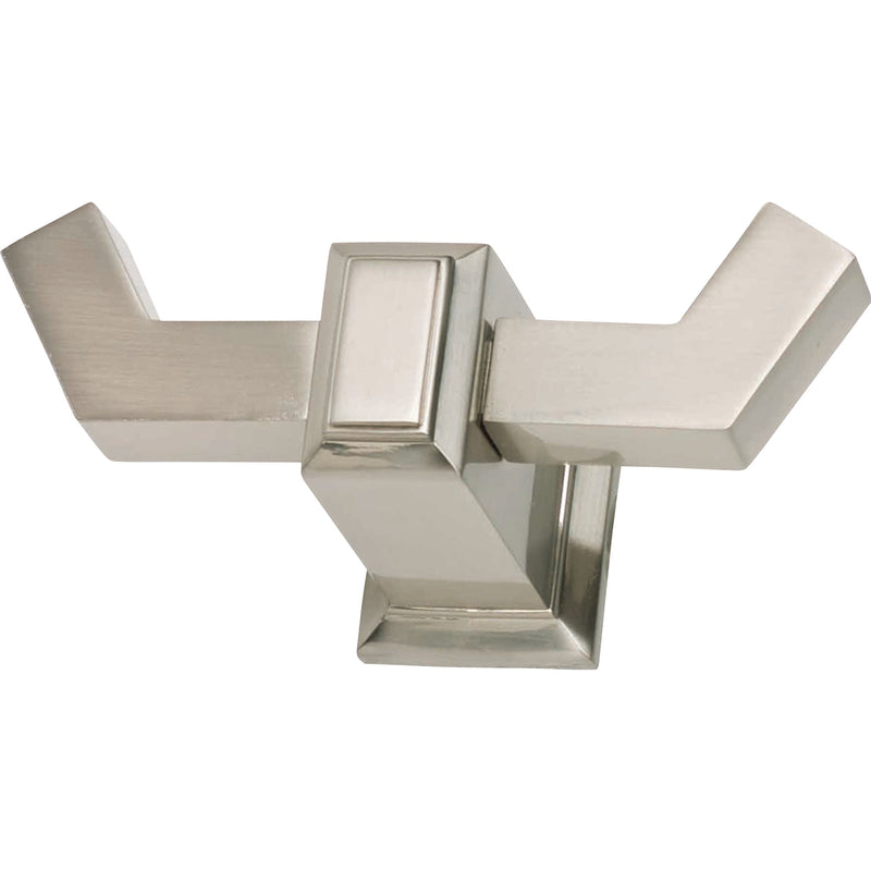 Sutton Place Bath Double Hook  Brushed Nickel